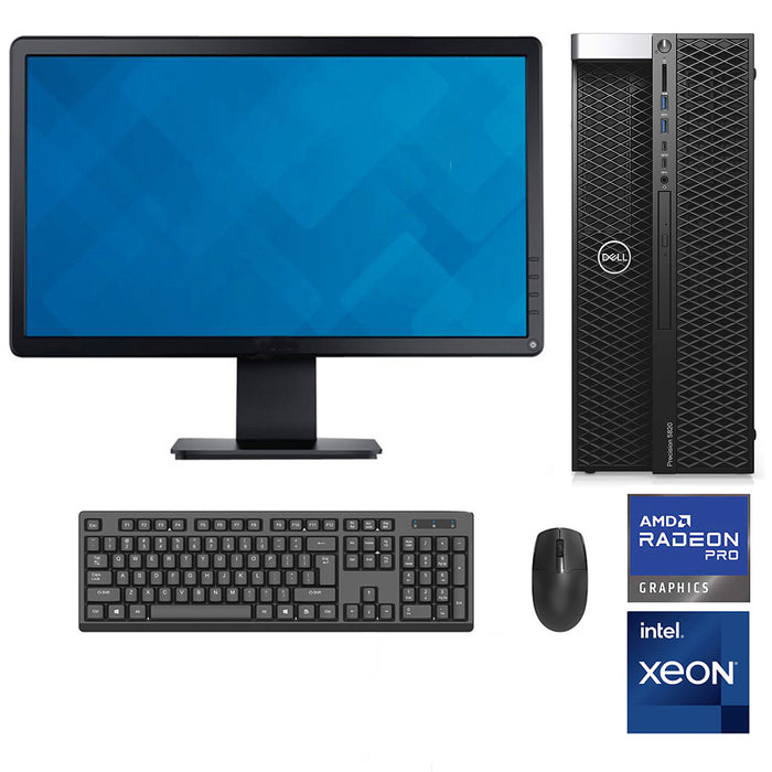 REFURBISHED - DELL PRECISION 5820 - XEON - W-2223 - 64GB DDR4 - 256GB SSD - 2GB AMD RADEON PRO WX 2100 - 22 INCH - DELL - LCD - COMPUTER SET - AUTOCAD WORKSTATION - B-GRADE