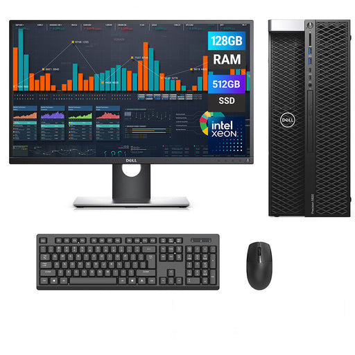 REFURBISHED - DELL PRECISION 5820 - XEON - W-2123 - 128GB DDR4 - 512GB SSD - NVIDIA QUADRO P4000 - COMPUTER SET - AUTOCAD WORKSTATION