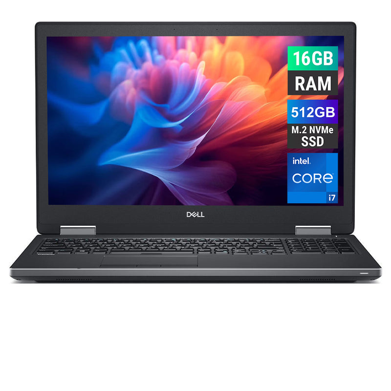 REFURBISHED - DELL PRECISION 7510 - I7 6TH GEN - 16GB DDR4 - 512GB SSD - NVIDIA QUADRO M2000M - 15.6INCH - LAPTOP - AUTOCAD WORKSTATION