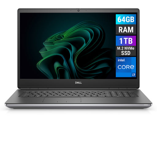 REFURBISHED - DELL PRECISION 7760 - I7 11TH GEN - 64GB DDR4 - 1TB NVME - NVIDIA RTX A4000 - 17.3 INCH - LAPTOP - AUTOCAD WORKSTATION - C-GRADE