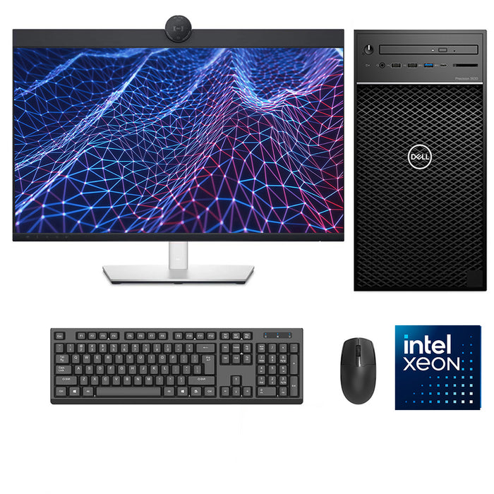 REFURBISHED - DELL PRECISION 3630 TOWER - XEON E-2246G - 6 CORE - 16GB DDR4 - 512GB M.2 SSD - 8GB NVIDIA GEFORCE GTX 1070 - 27 INCH - DELL - P2724DEB - LED - COMPUTER SET - AUTOCAD WORKSTATION