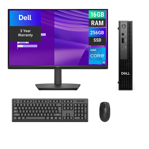 DELL PRO MICRO QCM1250 - I5 14TH GEN - 16GB DDR5 - 256GB SSD - DELL PRO 24 E2425HSM - 23.8INCH - COMPUTER SET - NEW