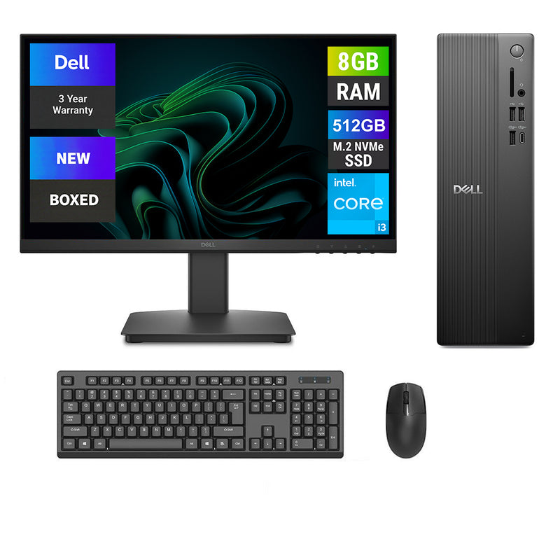 DELL PRO SLIM ESSENTIAL QVS1260 - CORE I3 14TH GEN - 8GB DDR5 - 512GB NVME - DELL - SE2225HM - 21.5 INCH - COMPUTER SET - NEW