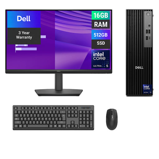 DELL PRO SLIM QCS1250 - ULTRA 5 235 - 16GB DDR5 - 512GB SSD - DELL PRO 24 E2425HSM - 23.8INCH - COMPUTER SET - NEW