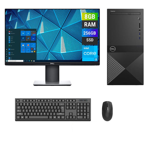 REFURBISHED - DELL VOSTRO 3670 MINI TOWER - I3 8TH GEN - 8GB DDR4 - 256GB SSD - 23 INCH- DELL - P2319H - LED - COMPUTER SET