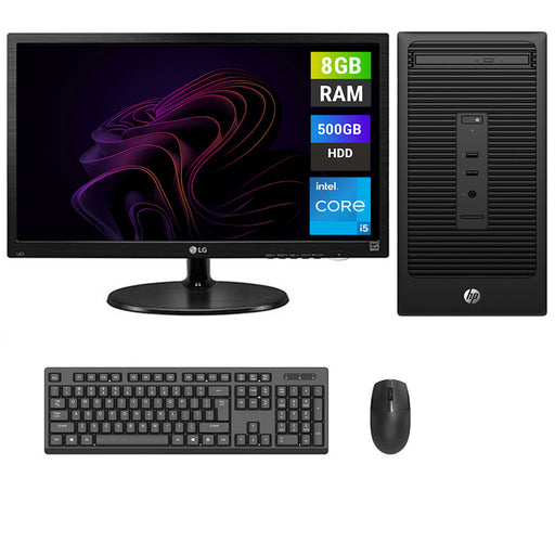 REFURBISHED - HP 280 G2 MICRO TOWER - I5 6TH GEN - 8GB DDR4 - 500GB HDD - 19INCH - LG - LCD - COMPUTER SET Copy