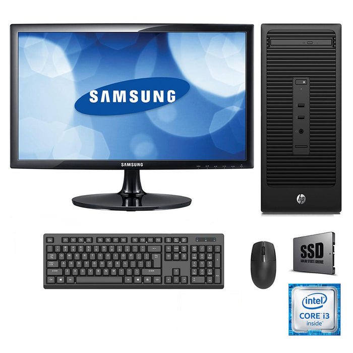 REFURBISHED - HP 280 G2 MICRO TOWER - I3 6100 - 8GB DDR4 - 240GB SSD - 19INCH - SAMSUNG - S19C15OF - LED - COMPUTER SET - B-GRADE