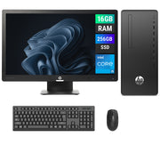 REFURBISHED - HP 290 G4 MICRO TOWER - I5 10TH GEN - 16GB DDR4 - 256GB SSD - 23.8INCH - HP - P240VA - LCD - COMPUTER SET