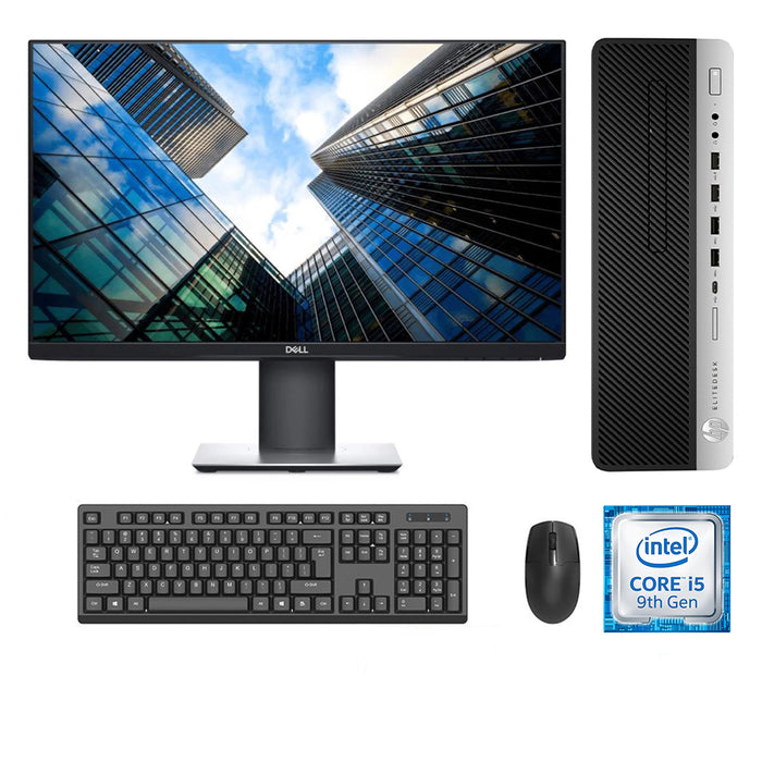 REFURBISHED - HP ELITEDESK 800 G5 SFF - I5 9500 - 9TH GEN - 8GB DDR4 - 256GB SSD - 23.8 INCH - DELL - P2419H - COMPUTER SET