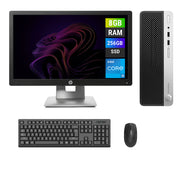 REFURBISHED - HP PRODESK 400 G6 SFF - I5 9TH GEN - 8GB DDR4 - 256GB SSD - 20INCH - HP - E202 - LCD - COMPUTER SET