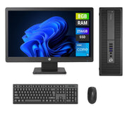 REFURBISHED - HP PRODESK 600 G2 SFF - I5 6500 - 8GB DDR4 - 256GB SSD - 19INCH - HP - LCD - COMPUTER SET