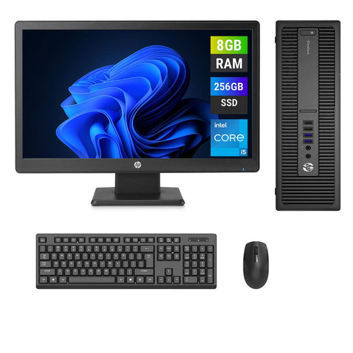 REFURBISHED - HP PRODESK 600 G2 SFF - I5 6500 - 8GB DDR4 - 256GB SSD - 19INCH - HP - LCD - COMPUTER SET