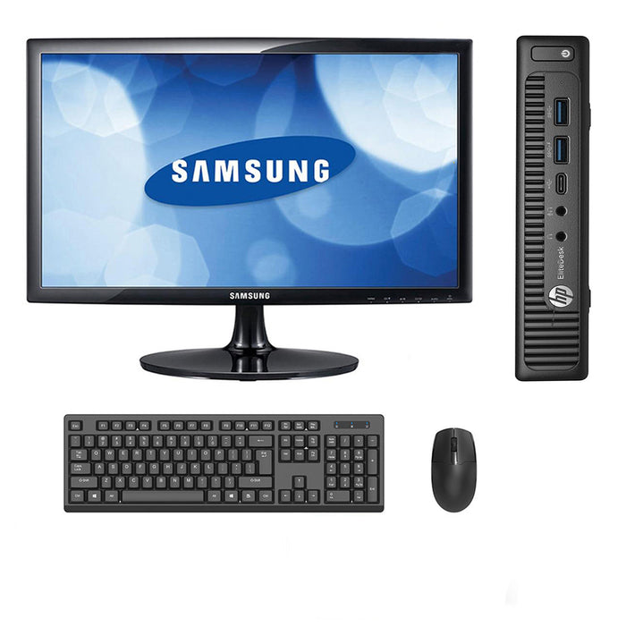 REFURBISHED - HP ELITEDESK 800 G2 MINI PC - I5 6500T - 8GB DDR4 - 240GB SSD -19 INCH - SAMSUNG - LCD - COMPUTER SET