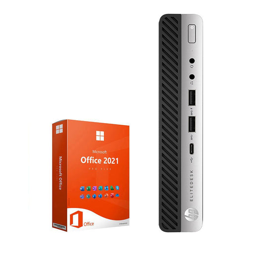 REFURBISHED - HP ELITEDESK 800 G3 MINI PC - I5 6TH GEN - 8GB DDR4 - 256GB SSD - MS OFFICE 2021 - COMPUTER