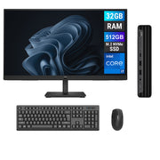 REFURBISHED - HP ELITEDESK 800 G6 MINI PC - I7 10TH GEN - 32GB DDR4 - 512GB NVME - HP P24 G5 - 24INCH - COMPUTER SET