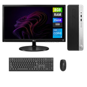REFURBISHED - HP PRODESK 400 G6 SFF - I5 9TH GEN - 8GB DDR4 - 256GB SSD - 19INCH - LG - LCD - COMPUTER SET