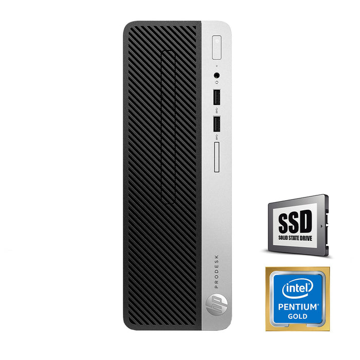 REFURBISHED - HP PRODESK 400 G5 SFF - PENTIUM GOLD G5400 8TH GEN - 8GB DDR4 - 256GB SSD - 19INCH - HP - LCD - COMPUTER SET