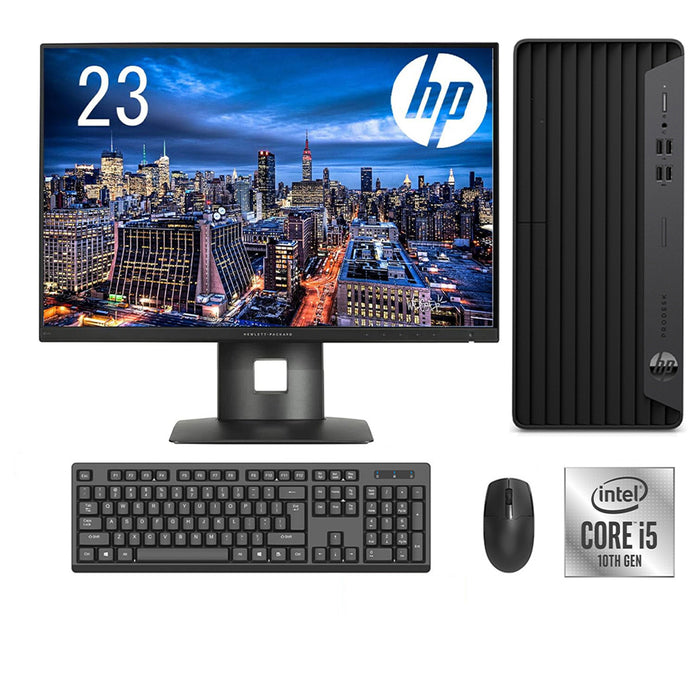 REFURBISHED - HP PRODESK 400 G7 MICRO TOWER - I5 10600 - 16GB DDR4 - 256GB SSD - 23INCH - HP - LED - COMPUTER SET