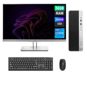 REFURBISHED - HP PRODESK 400 G6 SFF - I5 9TH GEN - 16GB DDR4 - 256GB SSD - 23.8INCH - HP - E243 - LED - COMPUTER SET