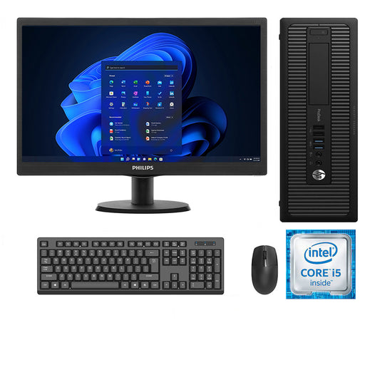 REFURBISHED - HP PRODESK 600 G2 SFF - I5 6500 - 8GB DDR4 - 256GB SSD - 19INCH - PHILIPS - LCD - COMPUTER SET