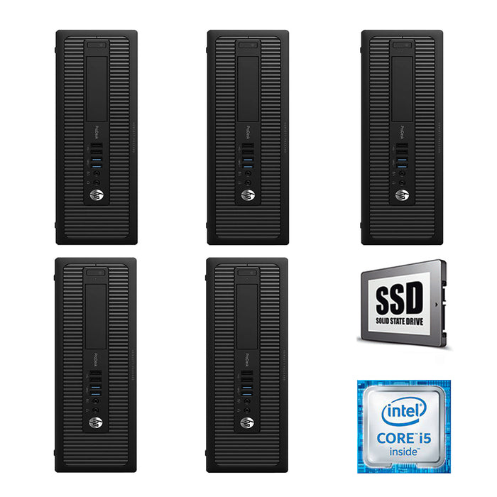 REFURBISHED - 5 x HP PRODESK 600 G2 SFF - I5 6500 - 8GB DDR4 - 256GB SSD - COMPUTER - B-GRADE