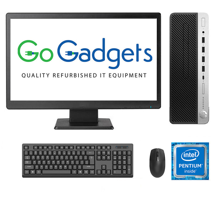 REFURBISHED - HP PRODESK 600 G3 SFF - PENTIUM G4400 6TH GEN - 8GB DDR4 - 500GB HDD - 19INCH - LG - LCD - COMPUTER SET