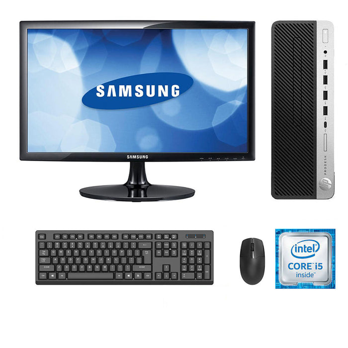 REFURBISHED - HP ELITEDESK 800 G3 SFF - I5 6500 - 8GB DDR4 - 256GB NVME SSD - 19INCH - SAMSUNG - S19C15OF - LED - COMPUTER SET - B-GRADE