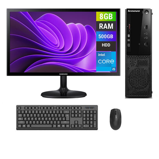 REFURBISHED - LENOVO S500 SFF - I5 4TH GEN - 8GB DDR3 - 500GB HDD - SAMSUNG S19D300NY - 18.5INCH - LCD - COMPUTER SET - Go Gadgets SA