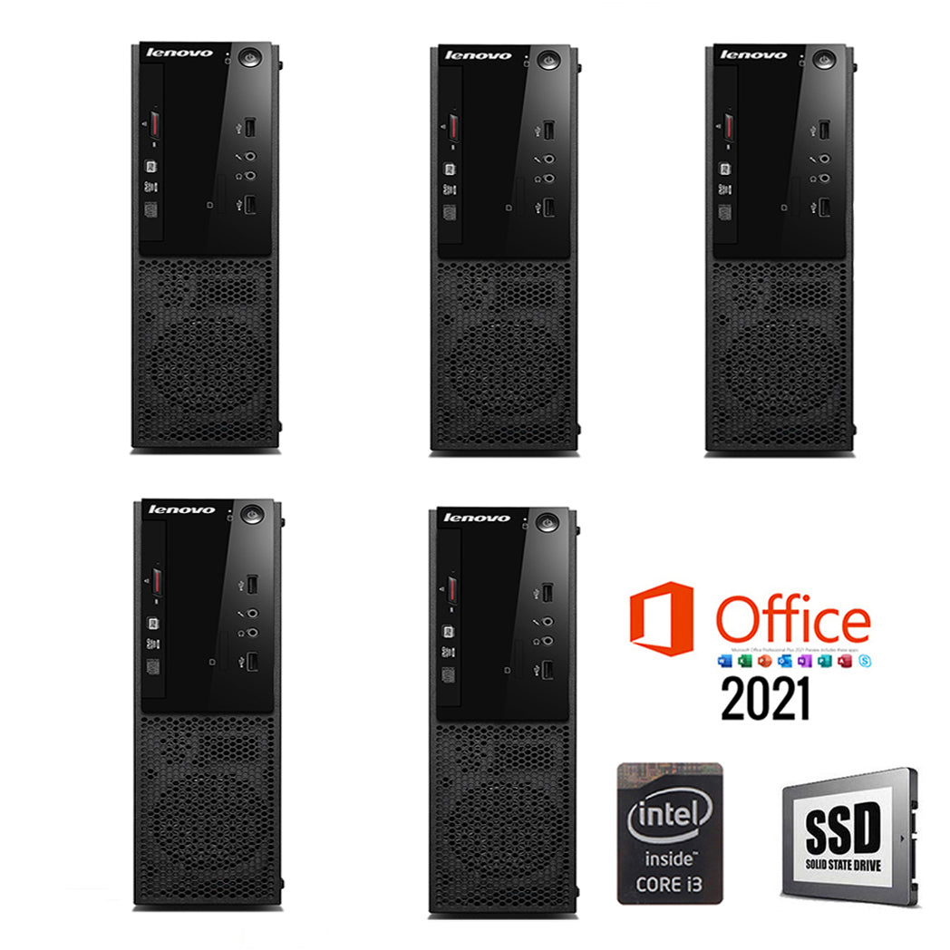 REFURBISHED - 5 x LENOVO S500 SFF - I3 4130 - 8GB DDR3 - 256GB SSD 