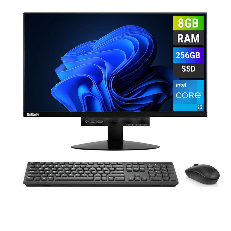 REFURBISHED - LENOVO THINKCENTRE TIO22D + M910Q - I5 7TH GEN - 8GB DDR4 - 256GB SSD - 22INCH - ALL IN ONE