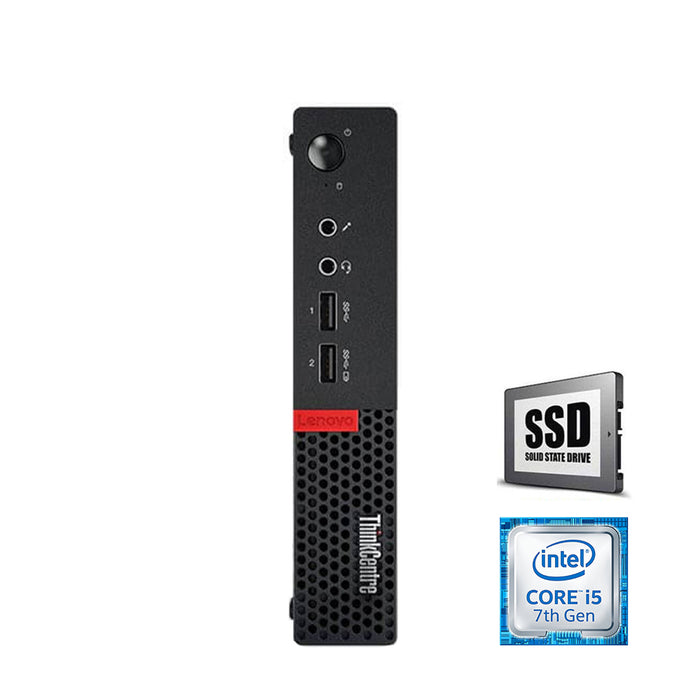 REFURBISHED - LENOVO THINKCENTRE M910Q - MINI PC - I5 7500T - 8GB DDR4 - 256GB M.2 SSD - COMPUTER