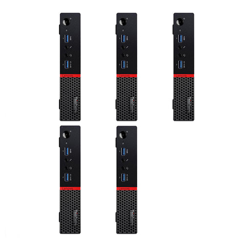 REFURBISHED - 5 X LENOVO THINKCENTRE M910Q MINI PC - I5 6TH GEN - 8GB DDR4 - 256GB SSD - COMPUTER