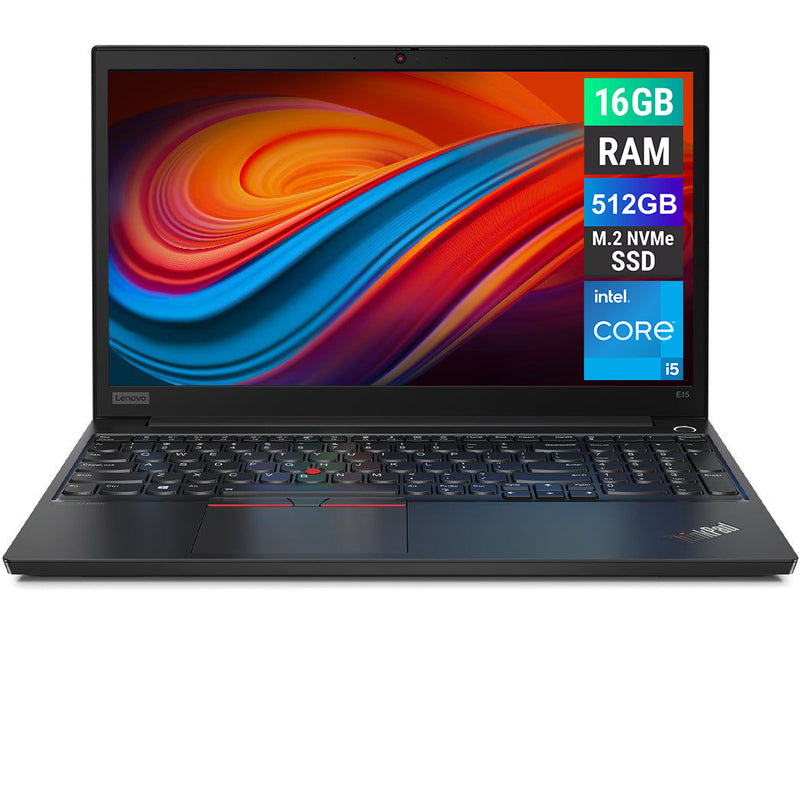 REFURBISHED - LENOVO THINKPAD E15 - I5 11TH GEN - 16GB DDR4 - 512GB NVME - 15.6 INCH - LAPTOP