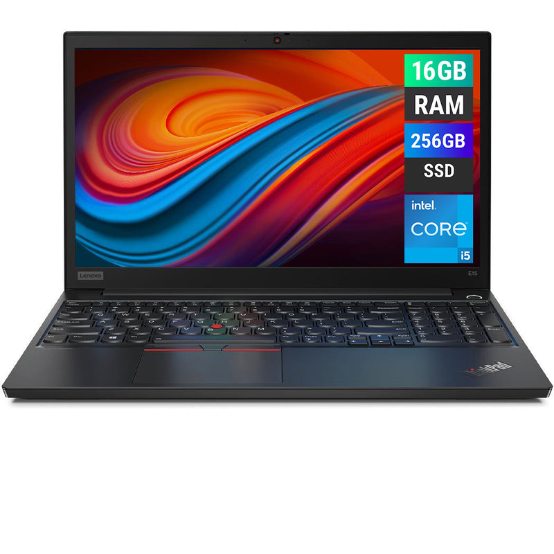 REFURBISHED - LENOVO THINKPAD E15 - I5 10TH GEN - 16GB DDR4 - 256GB NVME - 15.6 INCH - LAPTOP