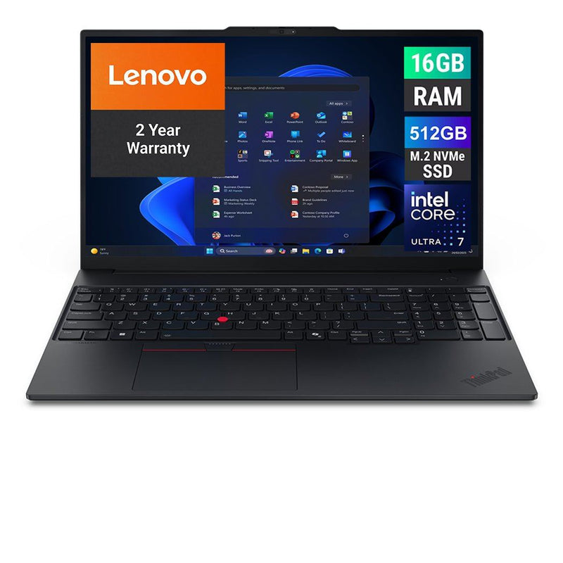 REFURBISHED - LENOVO THINKPAD E16 GEN 3 - ULTRA 7 255H - 16GB DDR5 - 512GB NVME - 16 INCH - LAPTOP - Go Gadgets SA