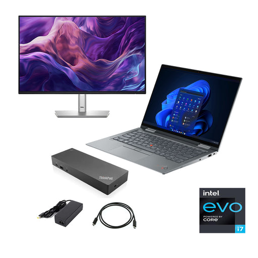 REFURBISHED - LENOVO THINKPAD X1 YOGA - 2-in-1 - I7 1185G7 - 16GB LPDDR4 - 256GB SSD - 14 INCH - TOUCH SCREEN - LAPTOP - LENOVO DOCKING STATION - 24 INCH - DELL - MONITOR