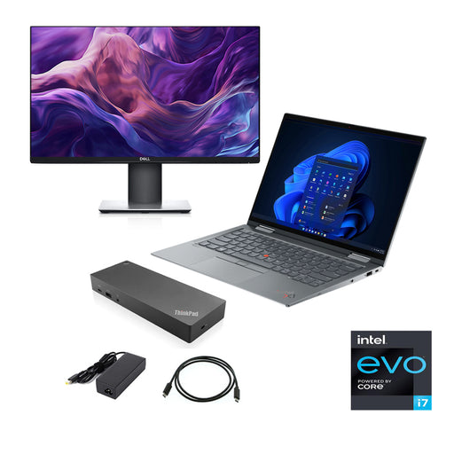 REFURBISHED - LENOVO THINKPAD X1 YOGA - 2-in-1 - I7 1185G7 - 16GB LPDDR4 - 256GB SSD - 14 INCH - TOUCH SCREEN - LAPTOP - LENOVO DOCKING STATION - 23 INCH - DELL - MONITOR
