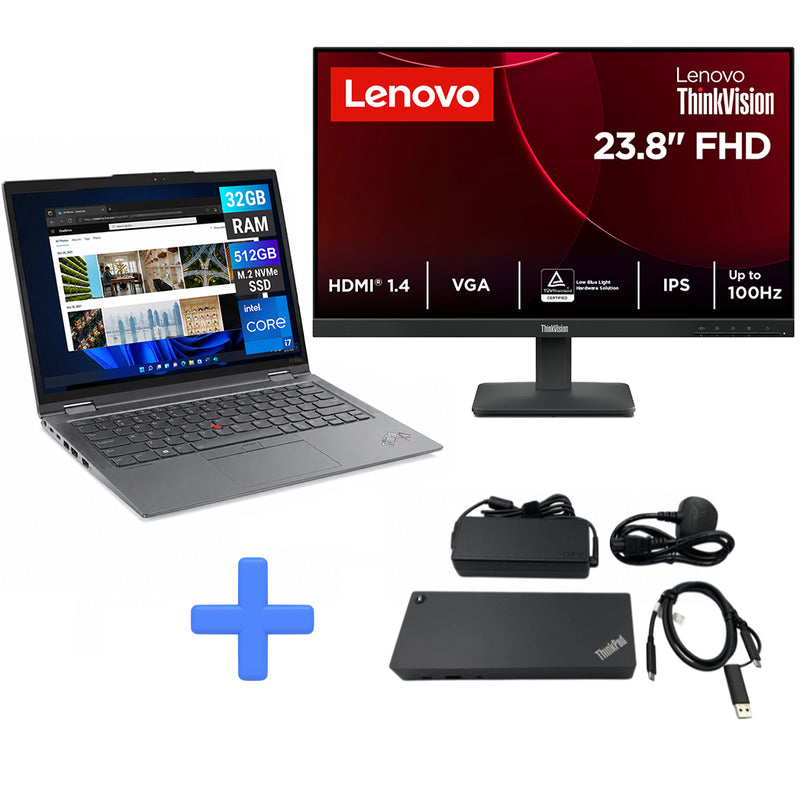 REFURBISHED - LENOVO THINKPAD X1 YOGA GEN 7 - 2-IN-1 CONVERTIBLE - I7 12TH GEN - 32GB LPDDR5  - 512GB NVME - 14 INCH - TOUCH SCREEN - LAPTOP - BUNDLE