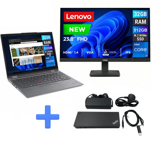 REFURBISHED - LENOVO THINKPAD X1 YOGA GEN 7 - 2-IN-1 CONVERTIBLE - I7 12TH GEN - 32GB LPDDR5 - 512GB NVME - 14 INCH - TOUCH SCREEN - LAPTOP - BUNDLE