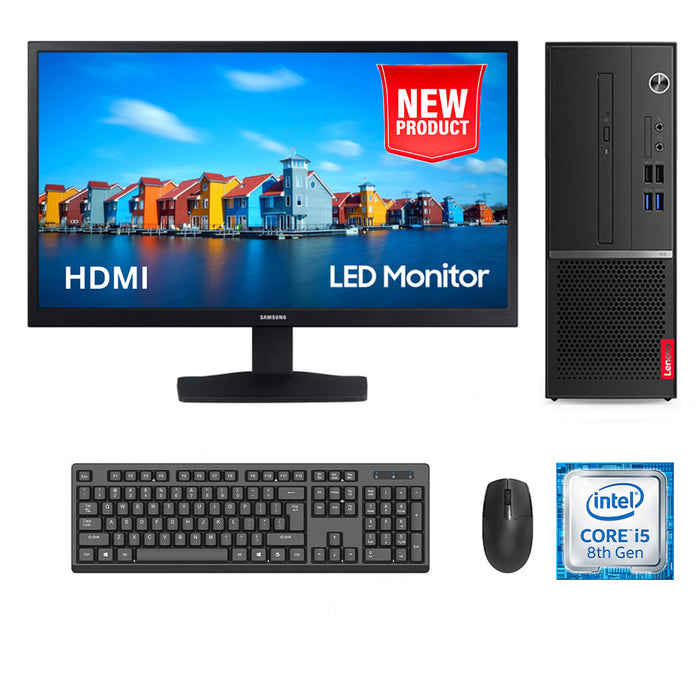 REFURBISHED - LENOVO V530S SFF - I5 8400 - 8TH GEN - 8GB DDR4 - 256GB M.2 SSD - NEW 19 INCH - SAMSUNG - S19A330NHM - LED - COMPUTER SET - B-GRADE