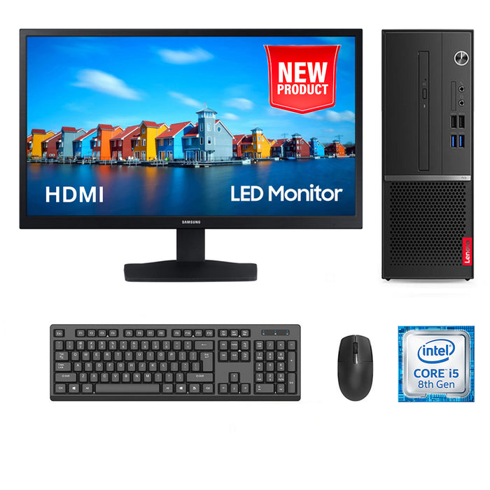 REFURBISHED - LENOVO V530S SFF - I5 8400T - 8TH GEN - 8GB DDR4 - 240GB SSD - NEW 19 INCH - SAMSUNG - S19A330NHM - LED - COMPUTER SET