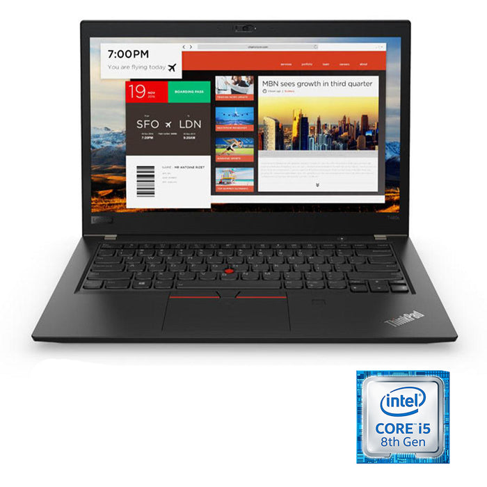 REFURBISHED - LENOVO THINKPAD T480 - I5 8250U - 8GB DDR4 - 256GB SSD - 14 INCH - LAPTOP - B-GRADE