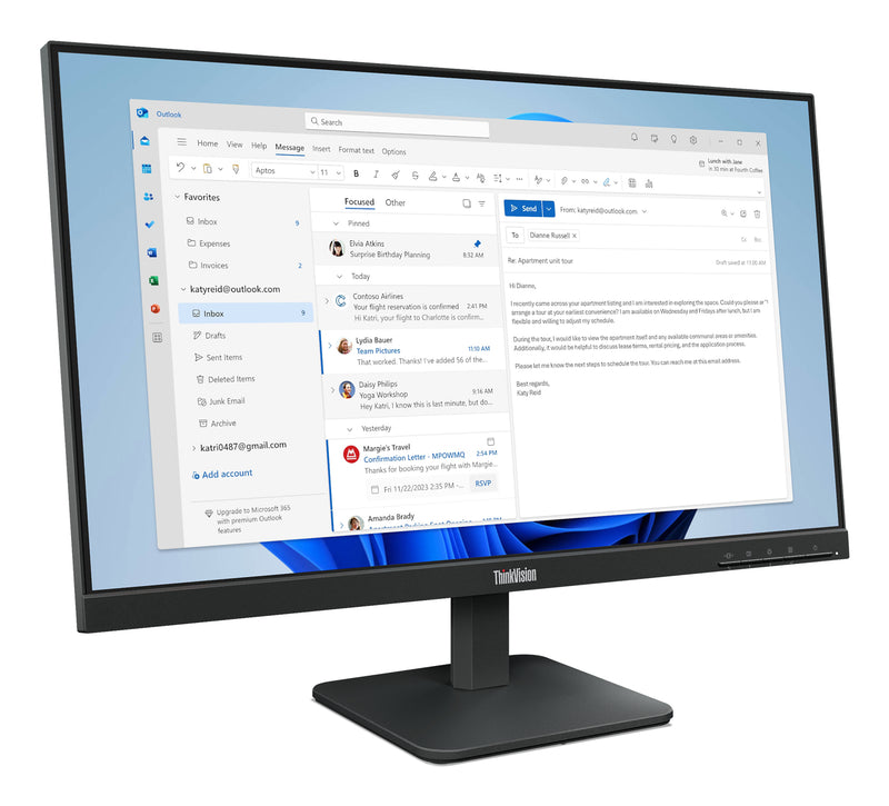 REFURBISHED - LENOVO THINKCENTRE M80S GEN 3 SFF - I5 12TH GEN - 16GB DDR5 - 512GB SSD - LENOVO THINKVISION S24-4E - 23.8INCH - COMPUTER SET