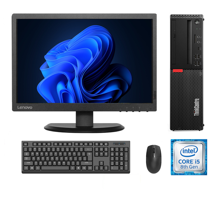 REFURBISHED - LENOVO THINKCENTRE M920S SFF - I5 8500 - 8GB DDR4 - 256GB SSD - 19.5INCH - LENOVO - E2054A - LED - COMPUTER SET