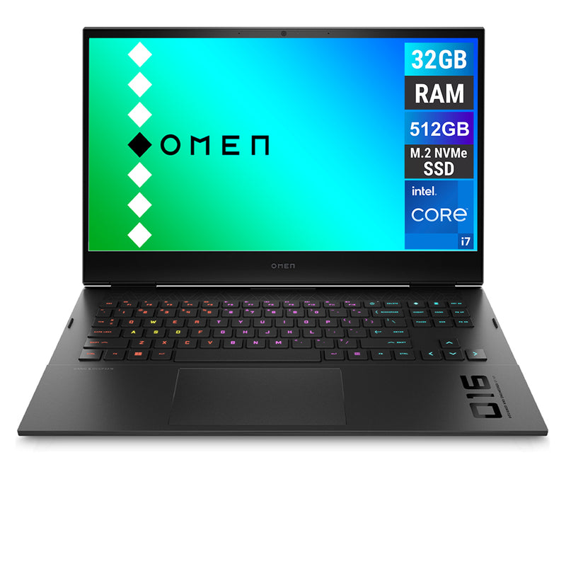 REFURBISHED - OMEN BY HP LAPTOP 16-B0010NI - I7 11TH GEN - 32GB DDR4 - 512GB NVME - NVIDIA GEFORCE RTX 3060 - 16.1 INCH - 144HZ - LAPTOP