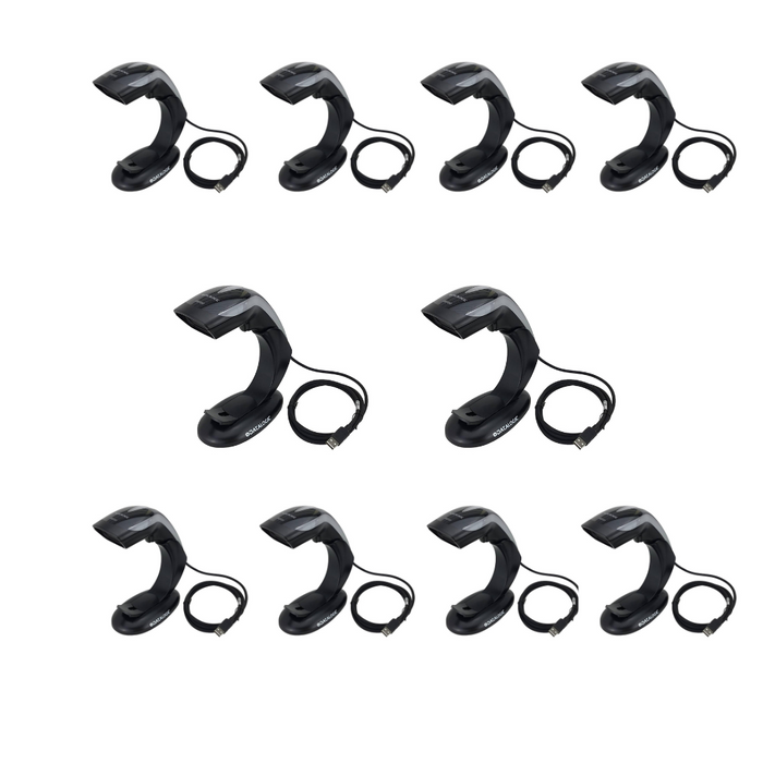 REFURBISHED - 10 X DATALOGIC HERON HD3130 BK - HANDHELD USB BARCODE SCANNER - POS