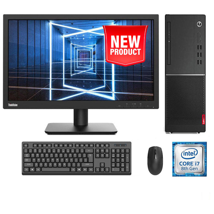 REFURBISHED - LENOVO V530 - DESKTOP TOWER  - I7 8700 -  8GB DDR4 - 240GB SSD - 19.5 INCH - LENOVO - E20-30 - HD - COMPUTER SET - B-GRADE