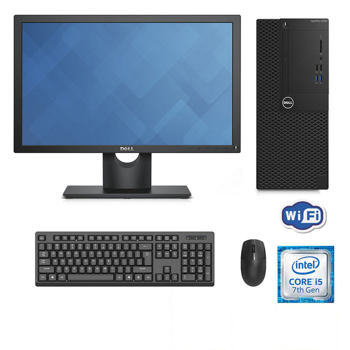 REFURBISHED - DELL OPTIPLEX 3050 MINI TOWER - I5 7500 - 8GB DDR4 - 256GB SSD - 19.5 INCH - DELL - E2016H - WI-FI - COMPUTER SET