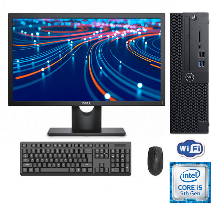 REFURBISHED - DELL OPTIPLEX 3070 SFF - I5 9400 - 16GB DDR4 - 512GB SSD - 22INCH - DELL - E2218HN - LED - WI-FI - COMPUTER SET