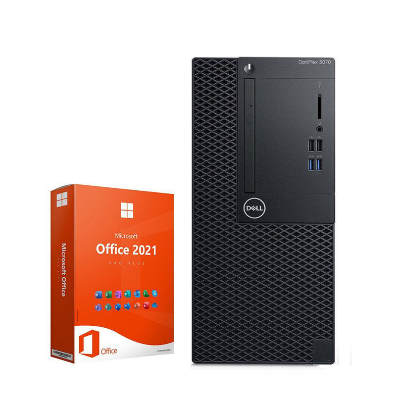 REFURBISHED - DELL OPTIPLEX 3070 MINI TOWER - I3 9100 - 8GB - 256GB SSD - MS OFFICE 2021 - COMPUTER